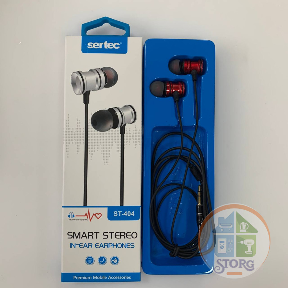 Вакуумные внутриканальные наушники SerteC ST-404 (red)
