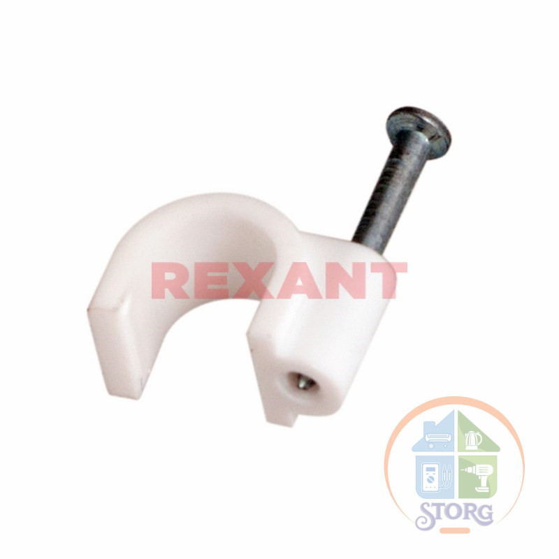 Крепеж кабеля плоский 6 х 4 мм, черный (упак. 50 шт)  REXANT