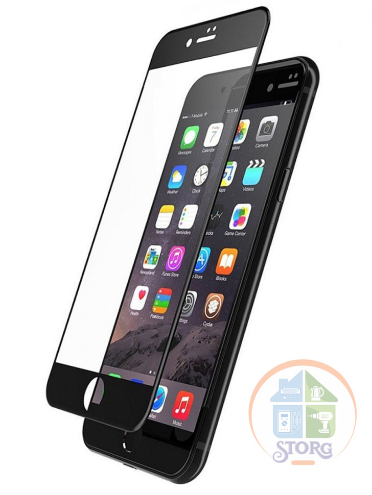 Защитное стекло для iPhone 7/8 99H полный клей (black)