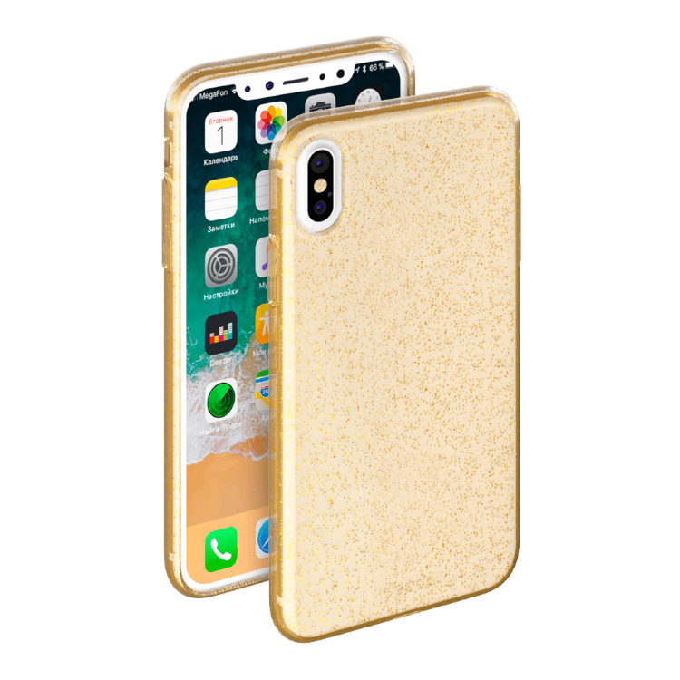 Чехол Deppa Air Case для Apple iPhone X/Xs, золотой, Deppa