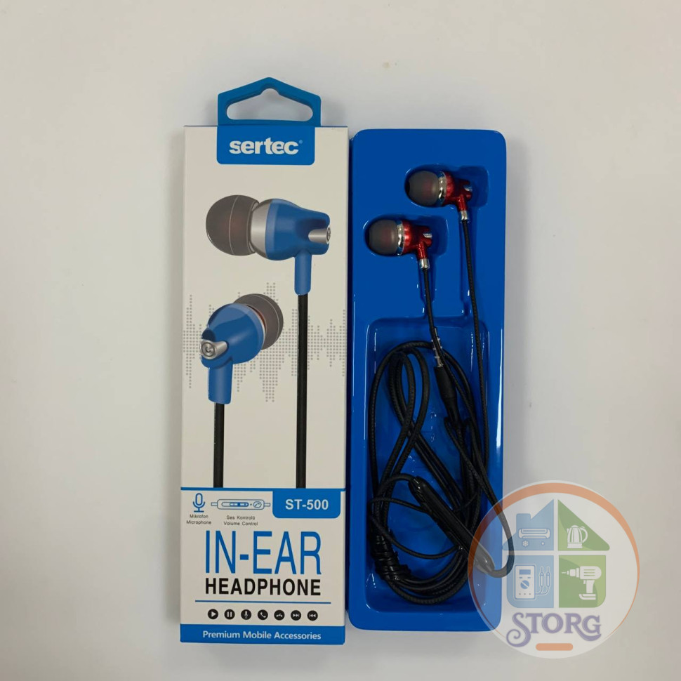 Вакуумные внутриканальные наушники SerteC ST-500 (red)