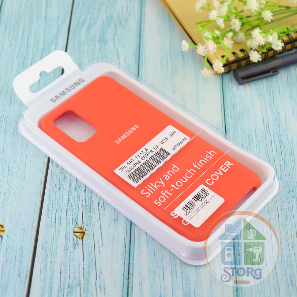 Чехол original silicon case для Samsung A41 2020/A415f (#35 peach)
