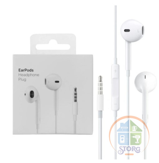 Наушники APPLE EarPods H4001 iPhone 5 logo 050 В УПАКОВКЕ