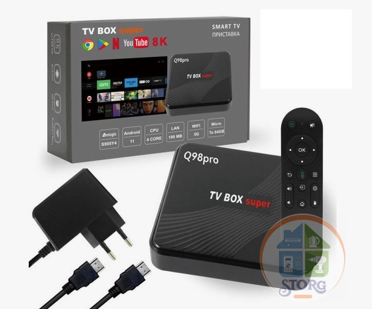 Андройд Приставка SMART TV Q98pro TV BOX 2G+16G (R69)