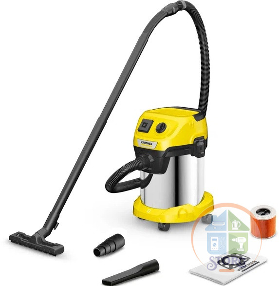 Хозяйственный пылесос KARCHER WD 3 P S V-17/4/20 1.628-190.0 1000 Вт, 17л, розетка