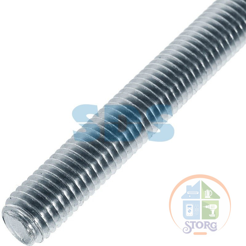 Шпилька резьбовая KRANZ DIN 975, M10х2000, групповой пакет (5 шт./уп.)