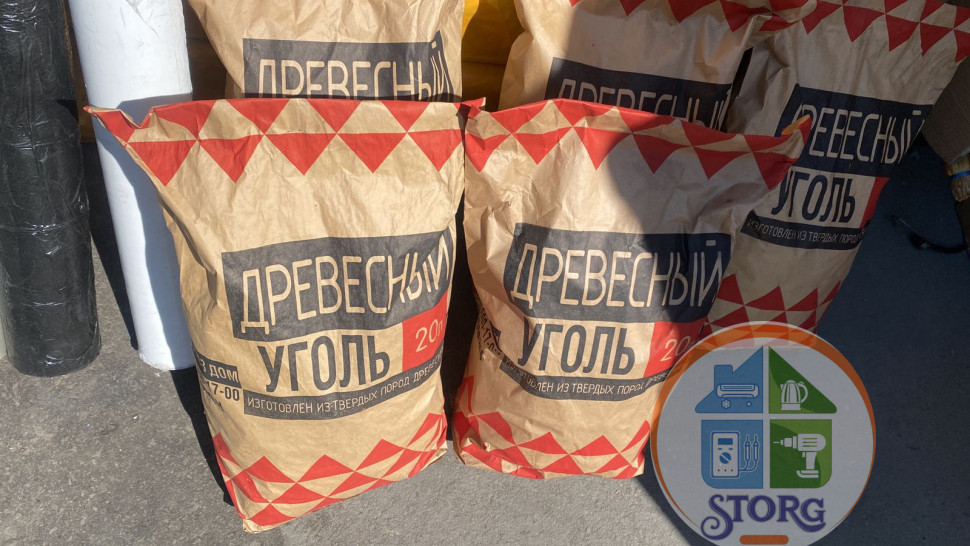 Уголь древесный из твердых пород 3кг "Ростовское пламя" ГОСТ  20 л