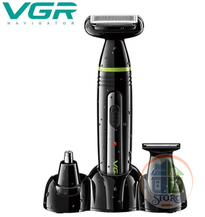 Бритва-Триммер для окантовки / Набор 3в1 VGR V-016 Professional , Диспл., 60мин , Барбершоп