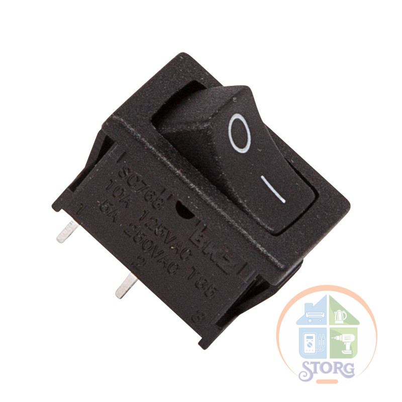 Выключатель клавишный 250V 6А (2с) ON-OFF черный Mini (RWB-103, SC-766, MRS-101-5) REXANT