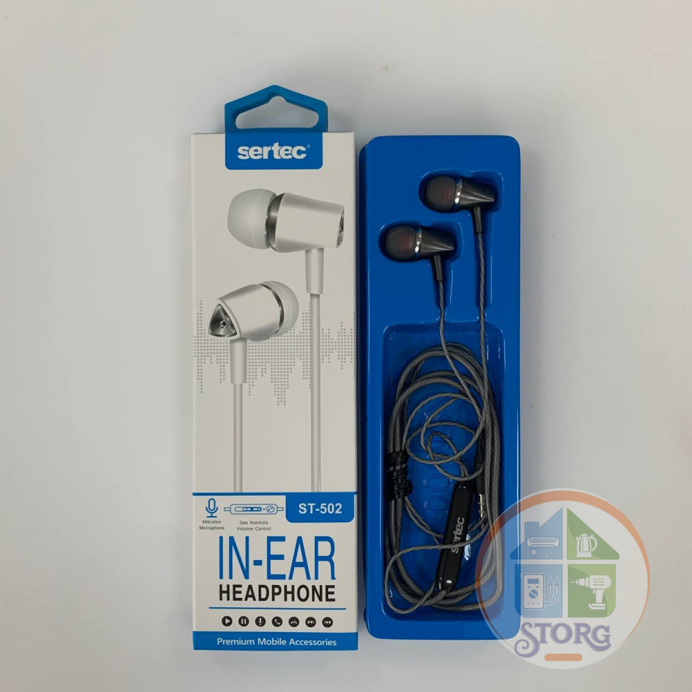Вакуумные внутриканальные наушники SerteC ST-502 (gray)