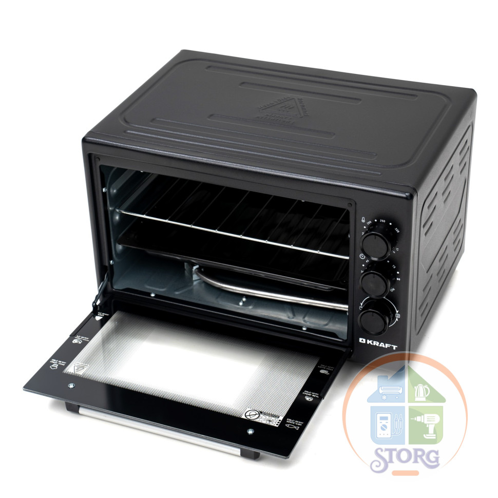 Духовой шкаф KRAFT KF-MO 3800 BL, черный, объем 38л, 1500Вт, нагр.до 320 °C Духовой шкаф KRAFT KF-MO 3800 BL, черный, объем 38л, 1500Вт, нагр.до 320 °C