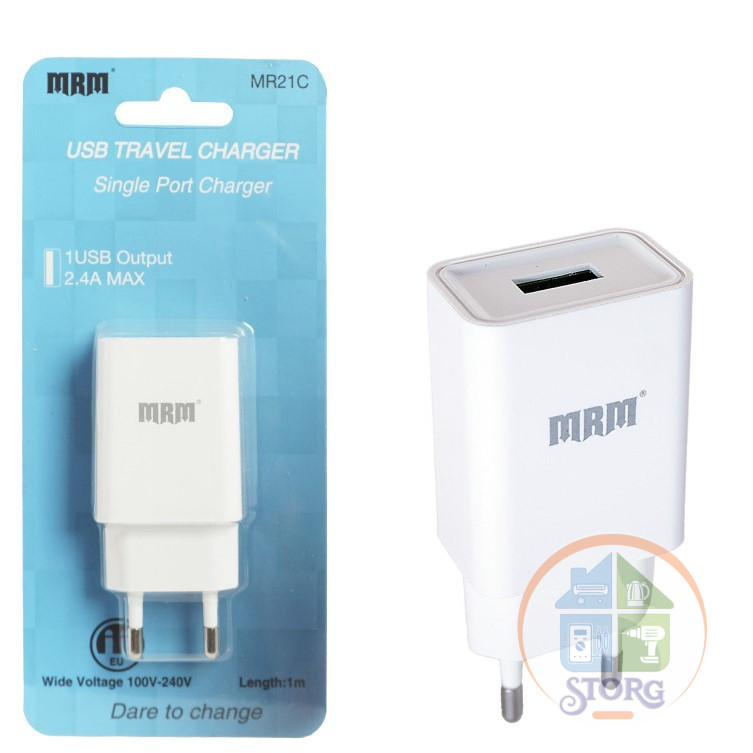 СЗУ MRM MR21C 5V/2,4A 1USB White