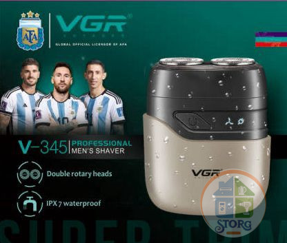 Электробритва VGR V-345 Professional IPX7, 2е головки