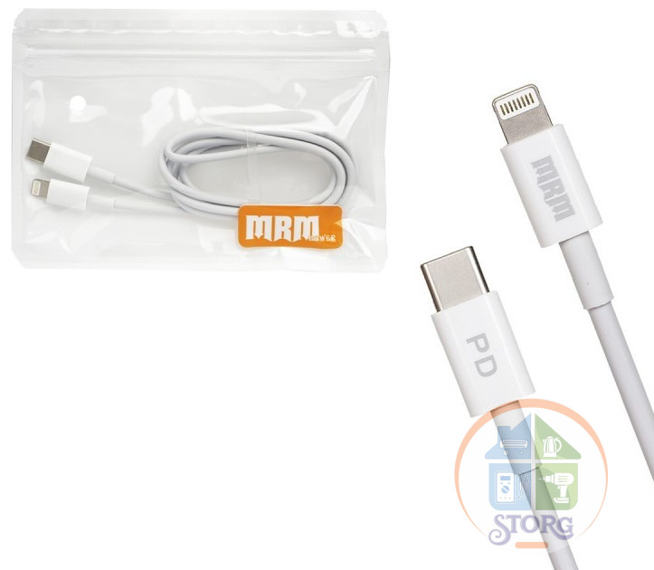 Кабель USB PD20W Type-C to Lightning 1000mm (white)