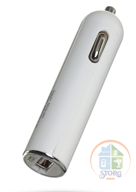 АЗУ JL-J11A 1USB 5V/2,1A (white) (подходит в глубокие прикуривватели)