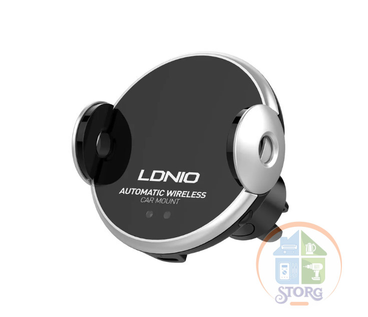 Холдер (автодержатель) LDNIO MA20 Qi + MagSafe/ Вход: 18W/ Выход: 15W/ Black с БЕСПРОВОДНОЙ ЗАРЯДКОЙ