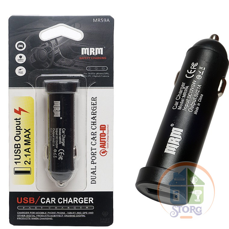 АЗУ MR59A Metal 5V/2.1A 1USB (black) в блистере