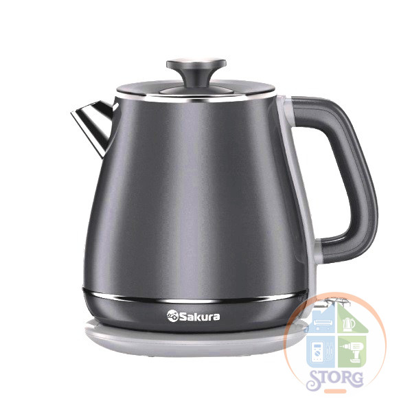 Чайник электрический SAKURA SA-2186G Объем 1.8 л, 1500-1800 Вт, дисковый нагревательный элемент, двухслойный корпус: нержавеющая сталь Чайник электрический SAKURA SA-2186G Объем 1.8 л, 1500-1800 Вт, дисковый нагревательный элемент, двухслойный корпус: нержавеющая сталь
