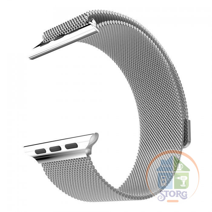 Ремешок Миланская петля 02 (silver) Apple Watch 42 44 45 49 mm