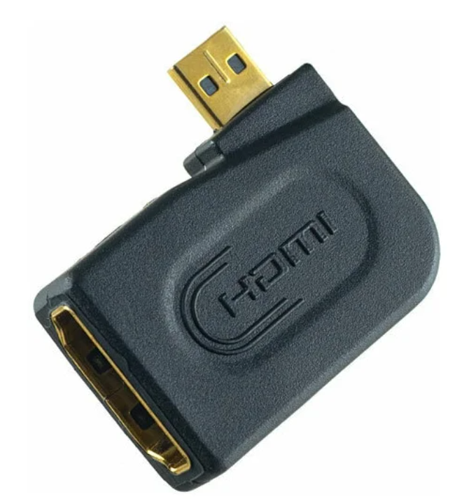 Переходник PERFEO А7010 угловой горизонтальный HDMI D (micro HDMI) вилка - HDMI A розетка