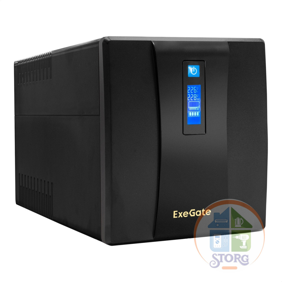 Источник бесперебойного питания ExeGate SpecialPro Smart LLB-1200.LCD.AVR.4SH (1200VA/750W, 12 мес.гарантия)