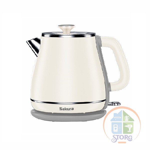 Чайник электрический SAKURA SA-2186W Объем 1.8 л, 1500-1800 Вт, дисковый нагревательный элемент, двухслойный корпус: нержавеющая сталь Чайник электрический SAKURA SA-2186W Объем 1.8 л, 1500-1800 Вт, дисковый нагревательный элемент, двухслойный корпус: нержавеющая сталь
