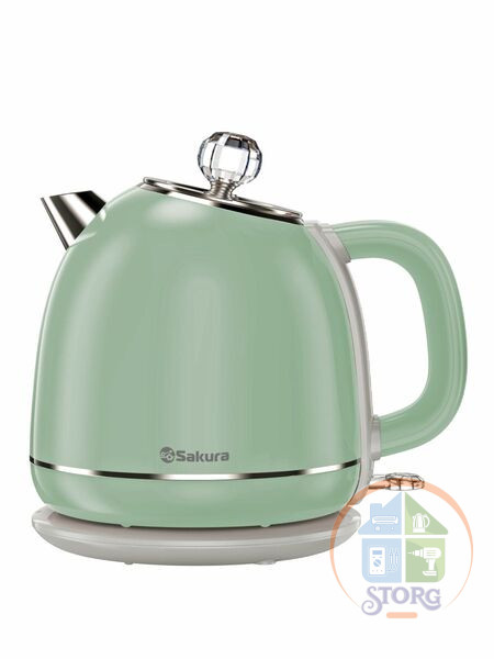 Чайник электрический SAKURA SA-2187GR 1.7 л, 1500-1800 Вт, дисковый нагревательный элемент, двухслойный корпус: нержавеющая сталь Чайник электрический SAKURA SA-2187GR 1.7 л, 1500-1800 Вт, дисковый нагревательный элемент, двухслойный корпус: нержавеющая сталь