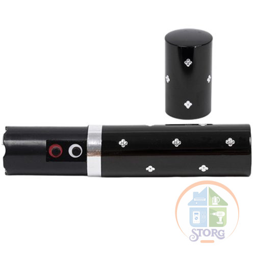 Ручной фонарь электрошокер ИСКРА 1202 Black, 10х10х10см, Встроенный аккумулятор