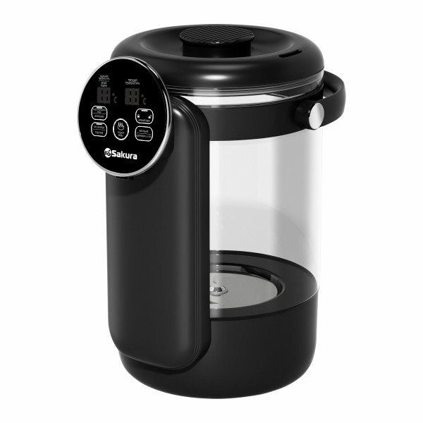 Термопот SAKURA SA-1374BK Premium (Черный, 4.5л, стеклянные, LCD сенсор, 13 темп.реж, замок, таймер)
