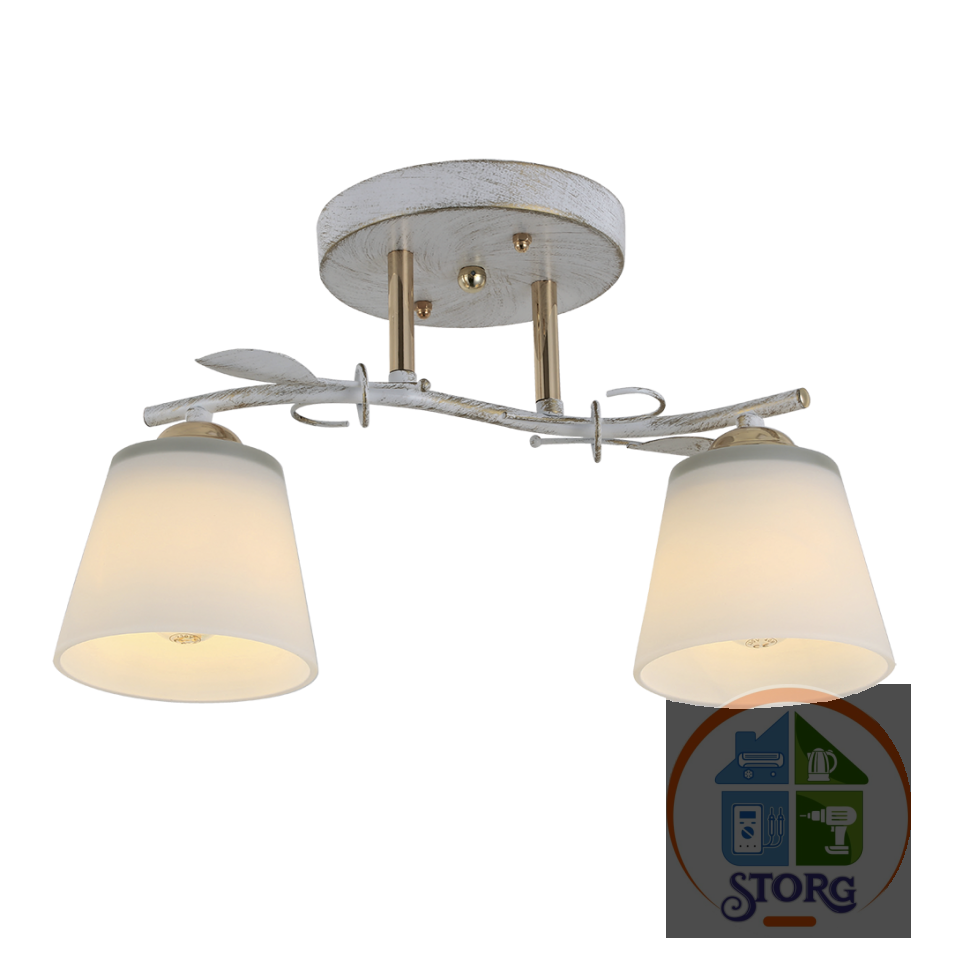 Люстра подвесная MODERN 145/2 2хE27, 370х145х230мм, золото, REV Ritter