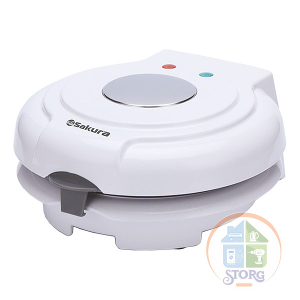 Вафельница SAKURA SA-7400Н, белый, 750Вт, d-19см, форма сердца, защита от перегрева Вафельница SAKURA SA-7400Н, белый, 750Вт, d-19см, форма сердца, защита от перегрева