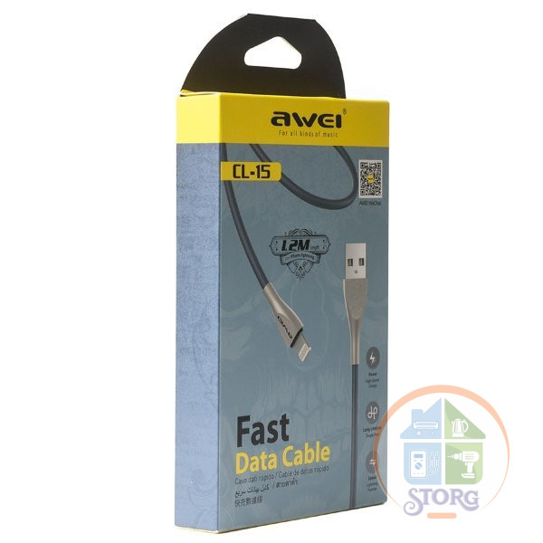 USB Кабель Awei CL-15 lighting (Gold)
